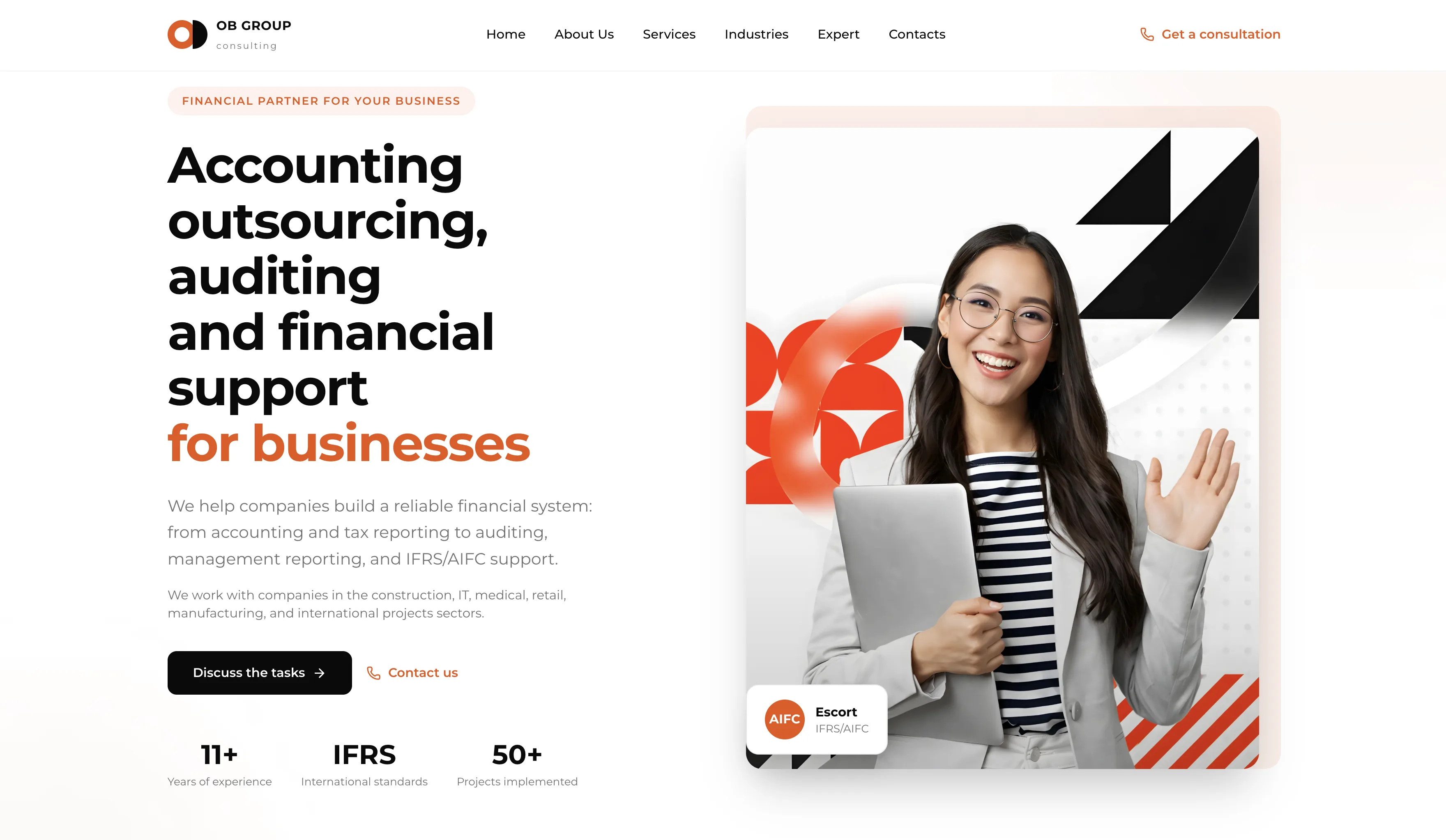 OB Group Consulting website homepage